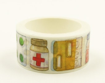 Drugstore - Japanese Washi Masking Tape - 20mm Wide - 5.5 yard