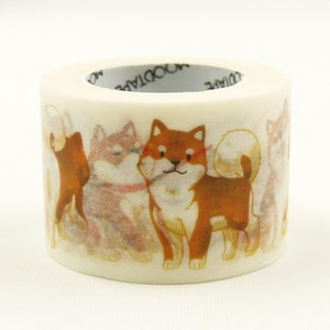 Cão japonês Shiba Inu - Fita adesiva japonesa Washi - 28 mm de largura - 5,5 jardas - Sem desconto