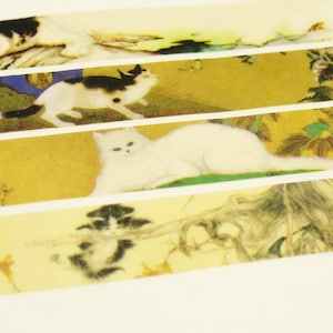 Gato com estilo - Conjunto de fita adesiva japonesa Washi - 7,6 jardas - 4 rolos - Sem desconto