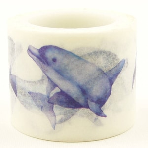 Delfin Blues - japanisches Washi Masking Tape - 30mm breit - 5,5 Yard