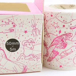 Japanisches Washi Tape - Sternbild Rosa - 50 mm breit -5 Meter - kein Rabatt