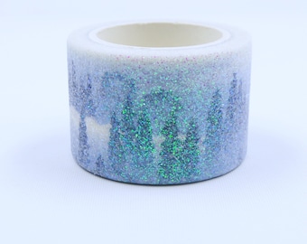 Misty Forest - Japanese Washi Masking Tape - 30mm wide - 3.3 Yard - Shinning Tape