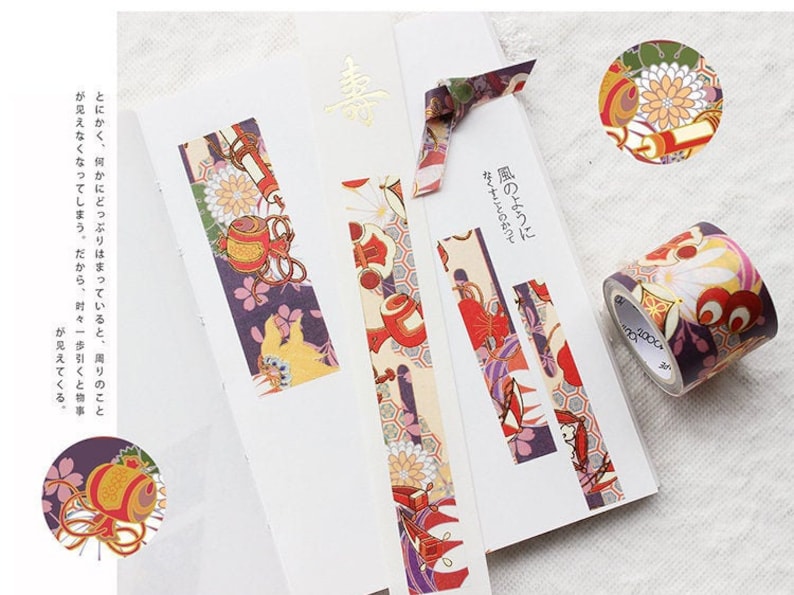 Kimono Serie 08 Japanese Washi Masking Tape 30mm wide 5.5 yard