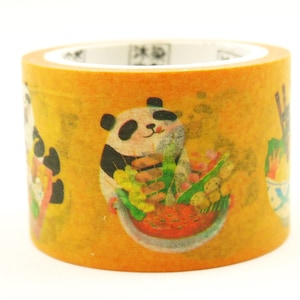 Panda Yummy - Japanse washi-papieren afplaktape - 30 mm breed - 7,6 yard