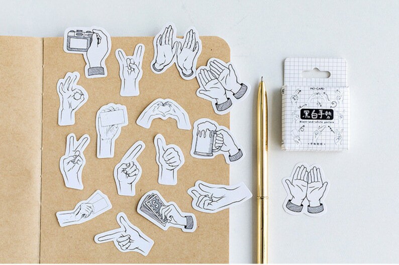 Paper Deco Label Seal Set Communication 45 Pcs