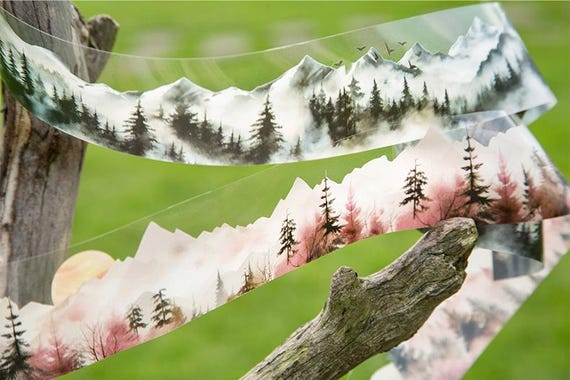 テープ・マスキングテープ forest house PET Forest Trail - Japanese PET Masking Tape Set - 45mm Wide - 2.2