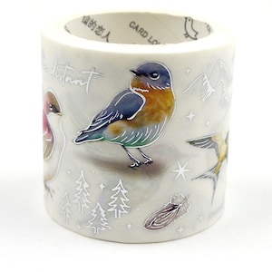 Birds in Paradise - Japanse washi-afplaktape - 40 mm breed - 3,3 yard - 1 rol