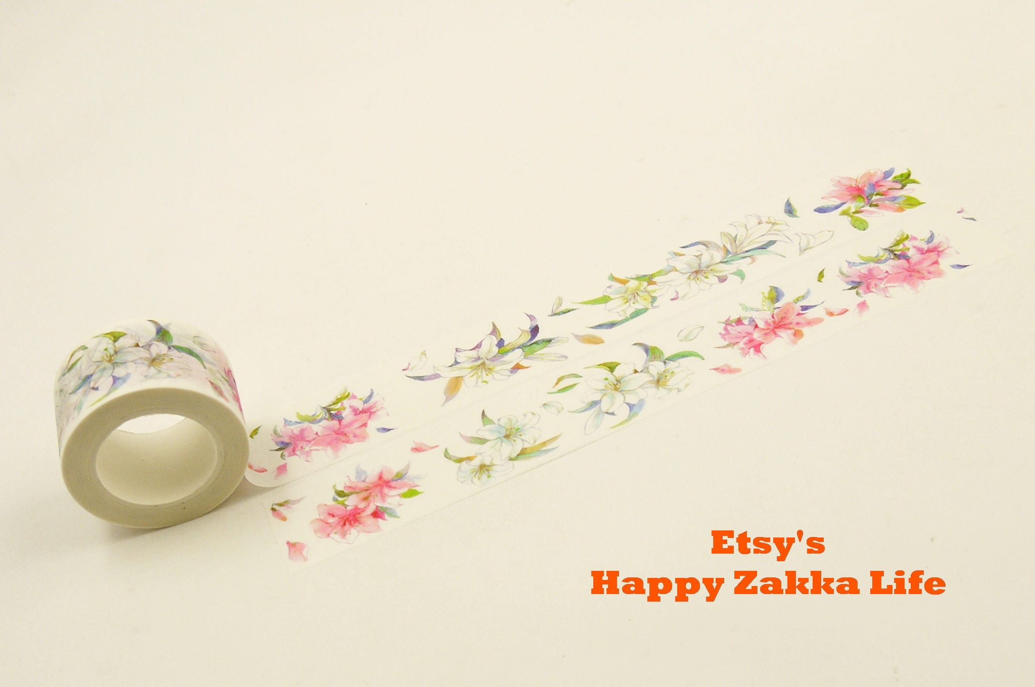 Lilies of the Field Japanese Washi Masking Tape 25mm Wide Etsy