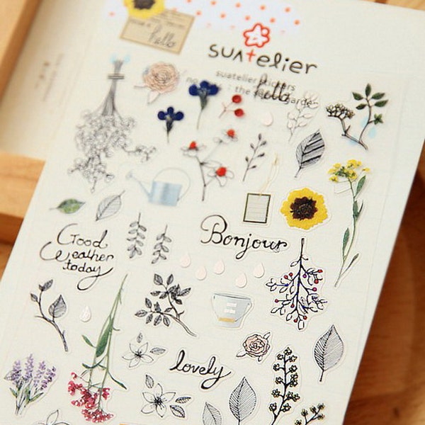 Secret Garden - Suatelier Stickers - Paper Deco Sticker - 1 Sheet