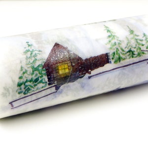 Winterretraite - brede Japanse washi-afplaktape - 100 mm breed - 2,2 Yard