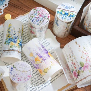 Fundo de videira - Conjunto de fita adesiva japonesa Washi - 75 mm de largura - 2,2 jardas - 4 rolos - Sem desconto