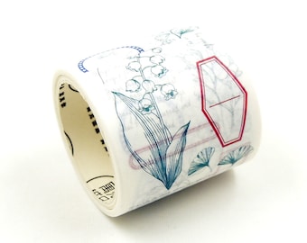 Bloom everyday - Japanese Washi Masking Tape - 40mm wide - 3.3 yard