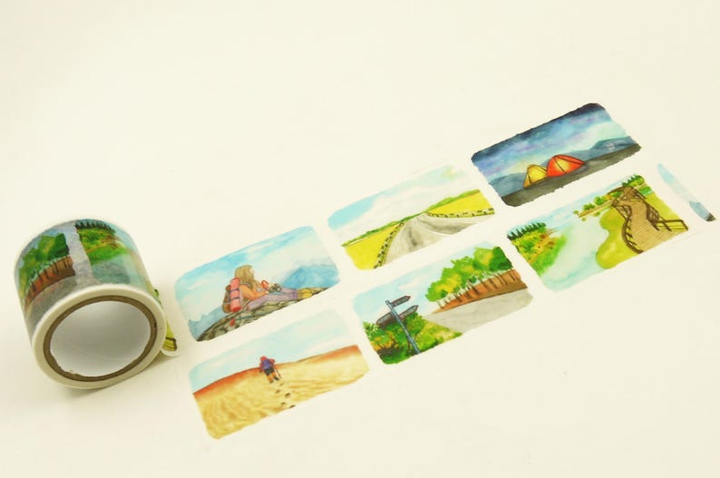 40mm wide 5.5 yard Trail Japanese Washi Masking Tape