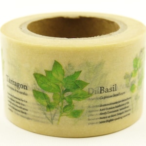 Kruiden - Japanse washi-afplaktape - 30 mm breed - 11 Yard