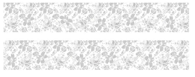 Puede incluir: Un patr&oacute;n floral gris sin costuras sobre un fondo blanco. El patr&oacute;n se repite dos veces, creando un dise&ntilde;o continuo.