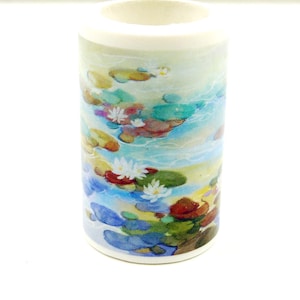 Nenúfares - Fita adesiva japonesa washi - 50 mm de largura - 3,3 jardas - Sem desconto