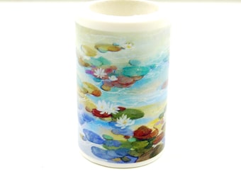 Water Lilies - Japanese Washi Masking Tape - 50mm wide - 3.3 Yard - No discount