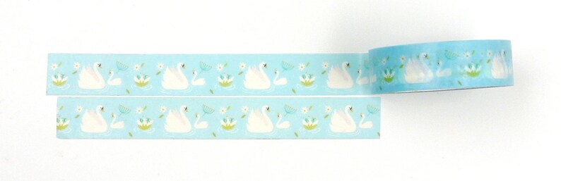 Swan - Japansk Washi-maskeringstejp - 15 mm bred - 11 Yard bild 4