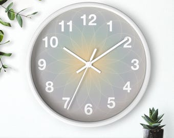 Sacred Geometry Wall Clock | Geometric Mandala Home Decor