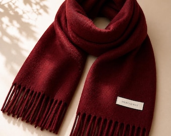 Sjaal van 100% wol, zachte warme winter essential, neutraal alledaags accessoire