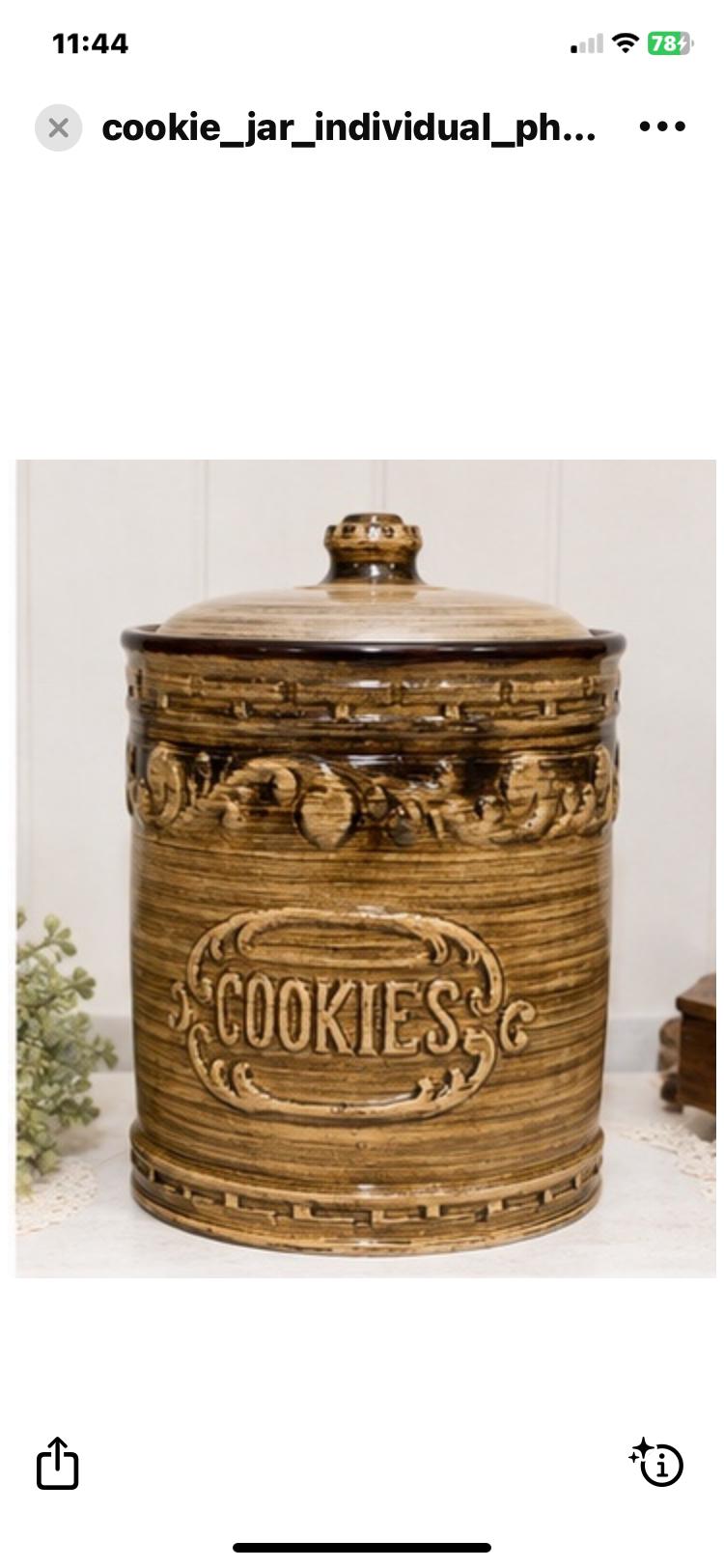 Vintage Wood Cookie Jar - Etsy