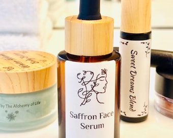 Aurea Luminis | Saffron Face Oil Serum | Solar-Infused Botanical Ritual Oil | Universal Glow Serum | Organic, Small-Batch Skincare