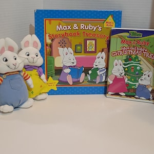 Max & Ruby book, DVD and ty beanie babies. More info in description.