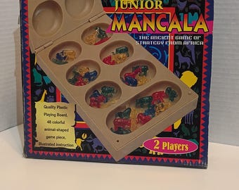 Vintage Junior Mancala Animal Version Ancient Strategy Game Complete