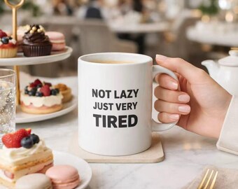 Ceramic Coffee Mug with Text -Funny Work Cup,Minimalist Office Gift