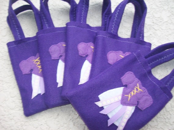 Rapunzel Party Bags Set Of 12 Party Bags Felt Bags Party Etsy