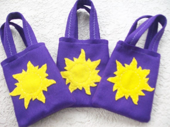 Rapunzel Party Bags Set Of 4 Sun Party Bags Etsy