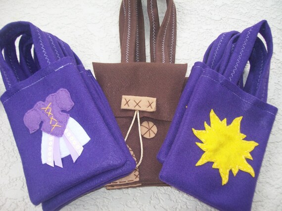 Rapunzel Party Tangled Flynn Satchel Felt Party Bags Set Etsy