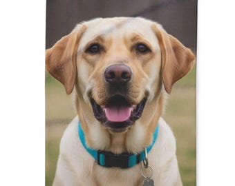 Manta con retrato de labrador amarillo / Manta polar ártica