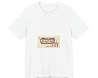 Camiseta gráfica Diner Matchbook / arte efímero vintage, impresión de microanuncio retro