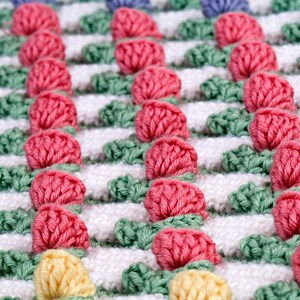 Crochet Pattern Tulip Field Baby Blanket PDF Instant Download image 3