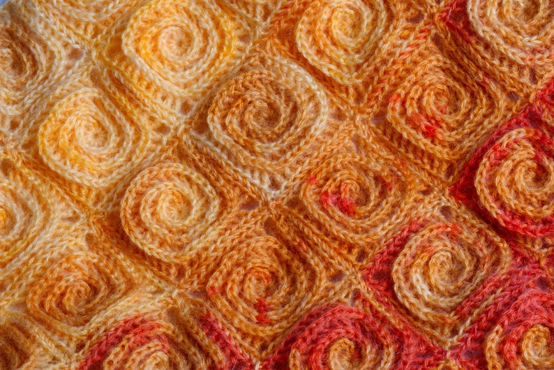 Fire Blanket crochet pattern. Digital file PDF image 4