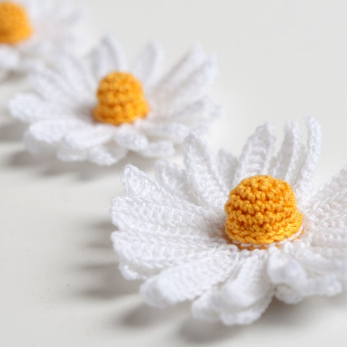 Crochet Pattern Daisy Flower 3D PDF Instant Download Etsy