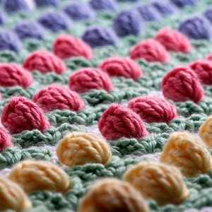 Crochet Pattern Tulip Field Baby Blanket PDF Instant Download image 2