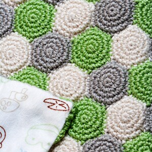 Crochet Pattern Unisex Reversible Baby Blanket PDF Instant Download image 2