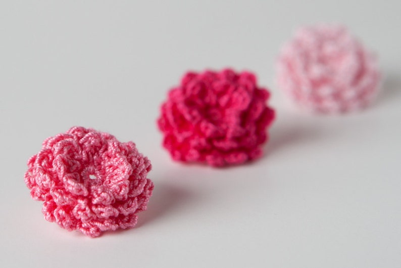 Download Crochet Pattern Mini Roses Flowers 3D PDF Instant Download | Etsy