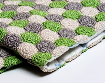 Crochet Pattern Unisex Reversible Baby Blanket PDF Instant Download