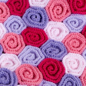 Crochet Pattern Rose Field Baby Blanket PDF Instant Download image 5