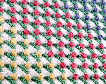 Crochet Pattern Tulip Field Baby Blanket PDF Instant Download