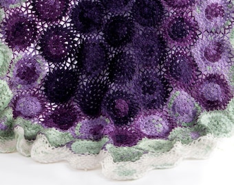 Crochet Pattern Blueberry Blanket  PDF Instant Download