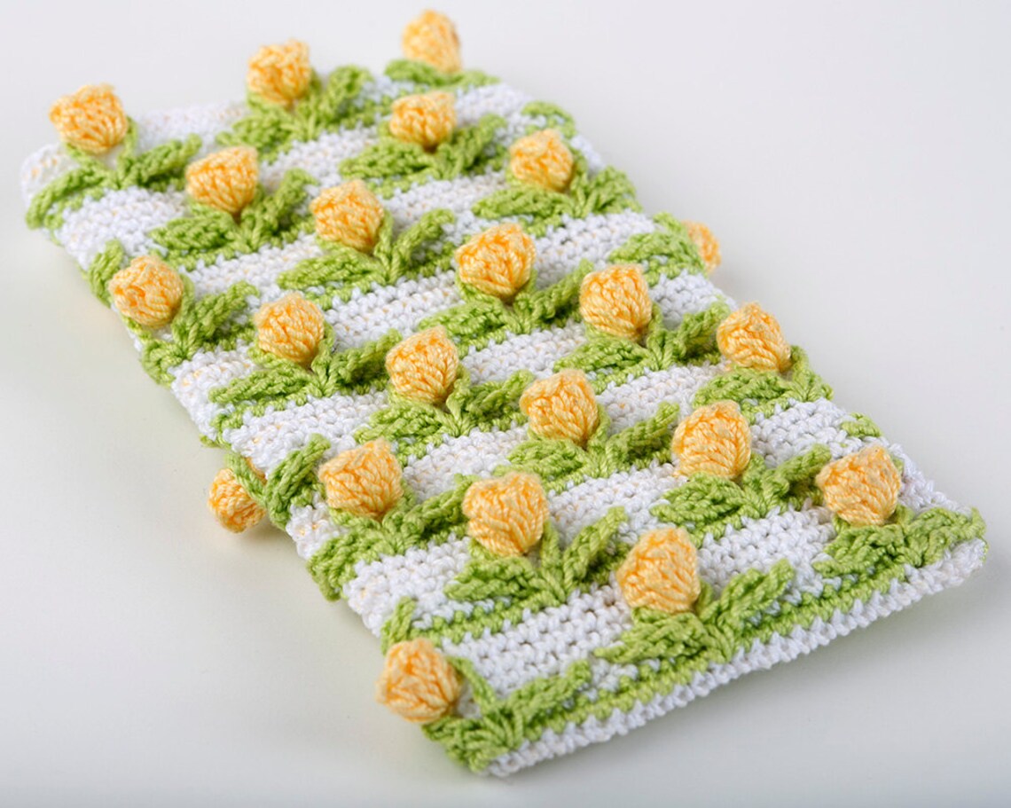Crochet Pattern Tulip Field Baby Blanket PDF Instant Download Etsy