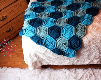 Crochet Pattern sea of Roses Baby Blanket PDF Instant Download