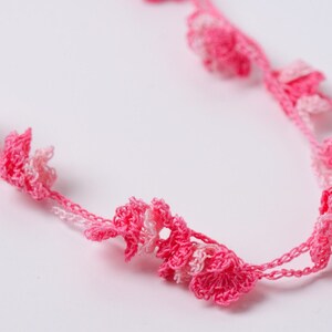 Crochet Pattern Necklace, Bracelet, Anklet Tripple Flowers PDF Instant Download zdjęcie 3