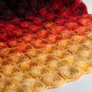 Fire Blanket crochet pattern. Digital file PDF