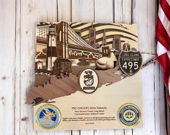 12 "3D-Tribute-Plakette aus Birke und Walnuss - Militär & Ersthelfer - Handgefertigt von Hometown Heroes