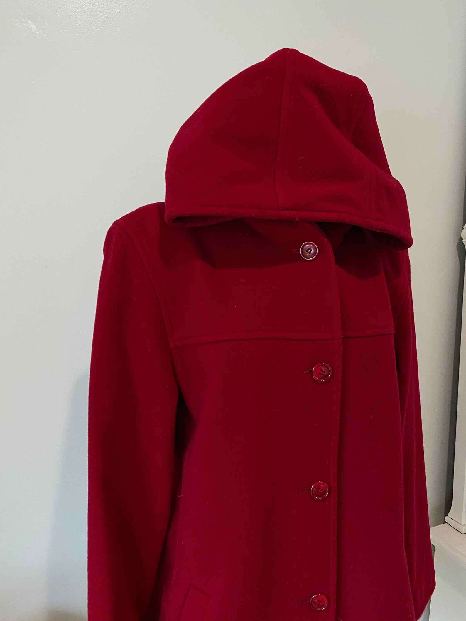 1990s Red Hooded Jacket / Little Red Riding Hood Coat / Etsy